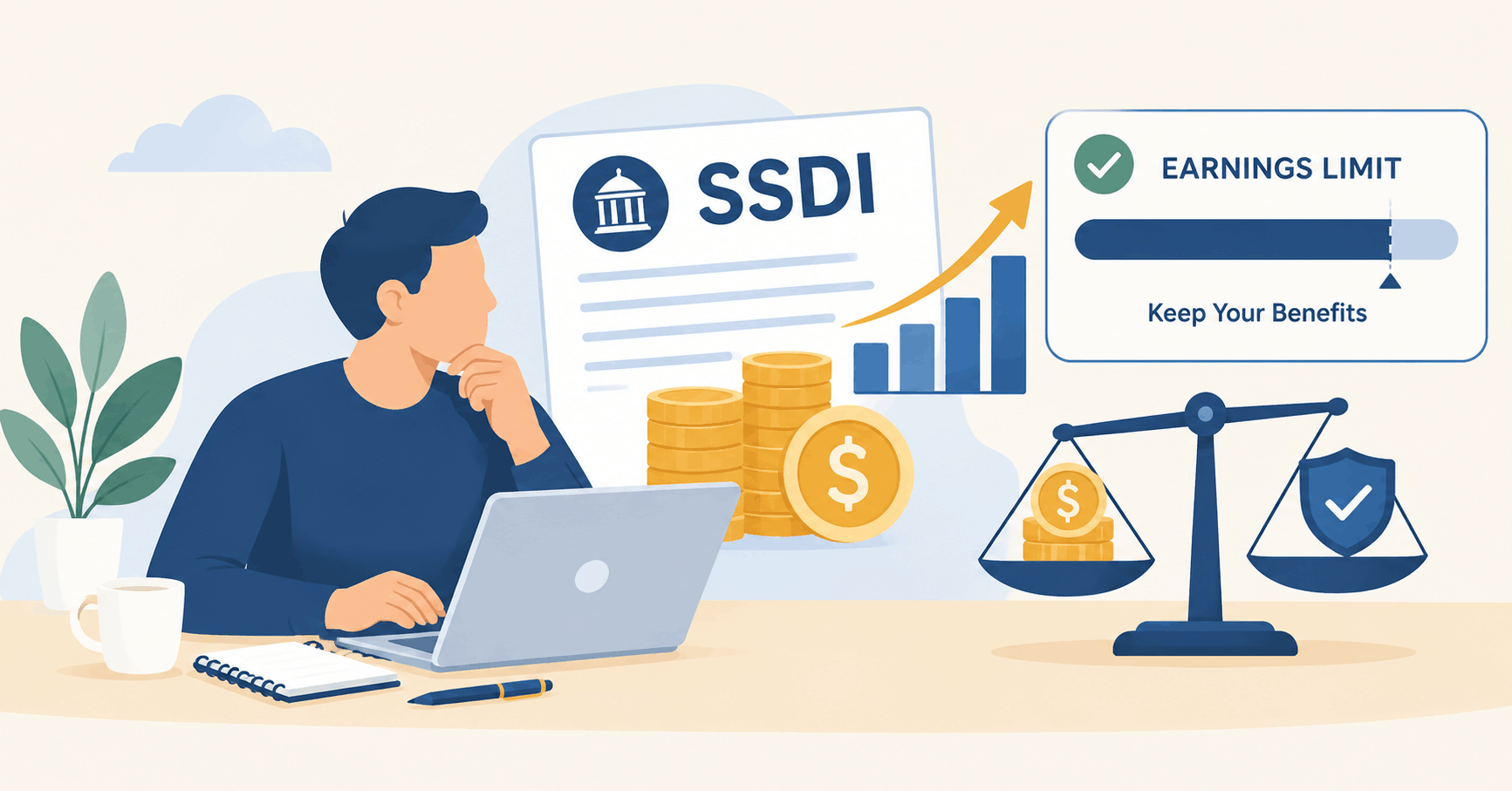 How Much Can You Earn on SSDI in 2026 Without Losing Benefits?